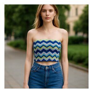 NWT: RUE21 Bandana Crochet Style Halter Top - Size: S/M/L